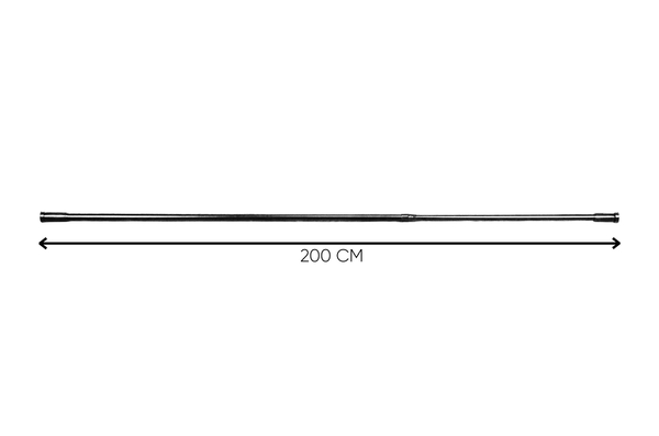 Карниз д/ванной  Чёрный 110х200см d=22 (102 А) SANTREK HOME