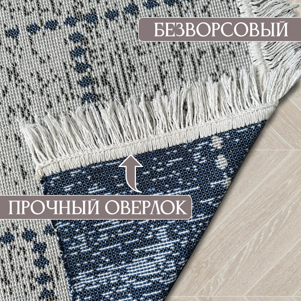 Коврик безворсовый SHAHINTEX ПРОВАНС icarpet 60х100 005 лазурит 02