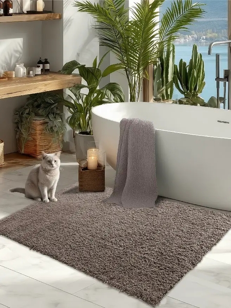 Коврик SHAHINTEX НАНОХЛОПОК 50х80 кофе с молоком 06 S 