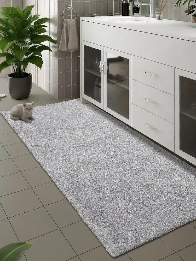 Коврик SHAHINTEX НАНОХЛОПОК 50х80 пепельный 05 S 