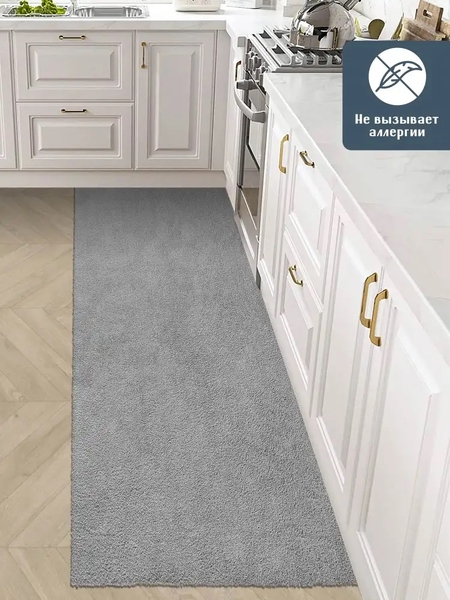 Коврик SHAHINTEX НАНОХЛОПОК 50х80 пепельный 05 S 