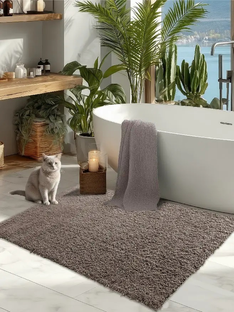 Коврик SHAHINTEX НАНОХЛОПОК 60х100 кофе с молоком 06 S 