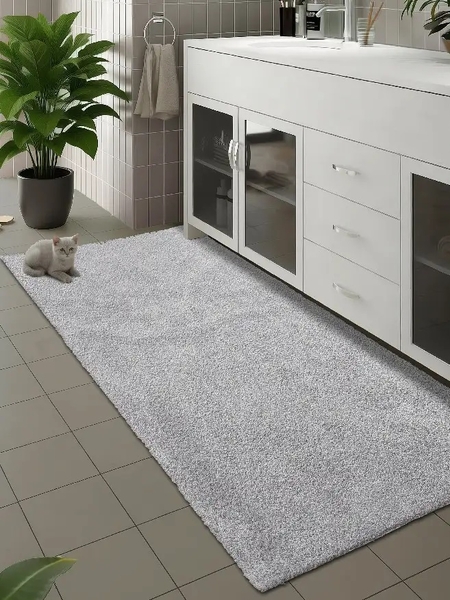 Коврик SHAHINTEX НАНОХЛОПОК 60х100 пепельный 05 S 