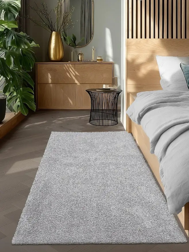 Коврик SHAHINTEX НАНОХЛОПОК 60х100 пепельный 05 S 