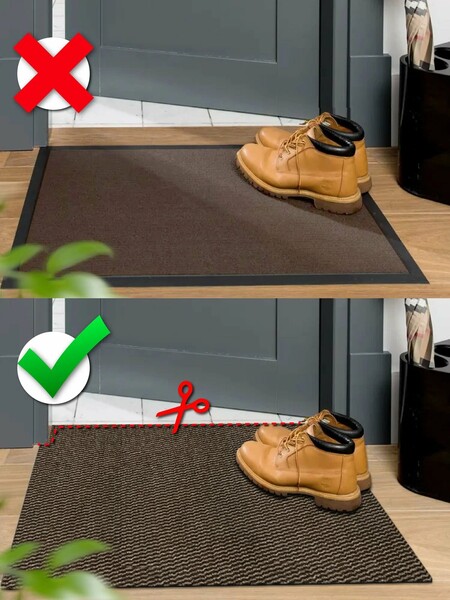 Коврик вырезной МЕЛАНЖ 60х120 мокко с чёрным S