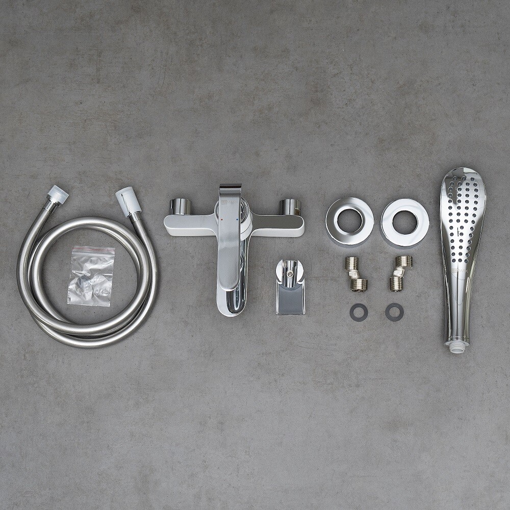 LM4934CW Melange Смеситель для ванны с коротким изливом, хром/белый LEMARK 