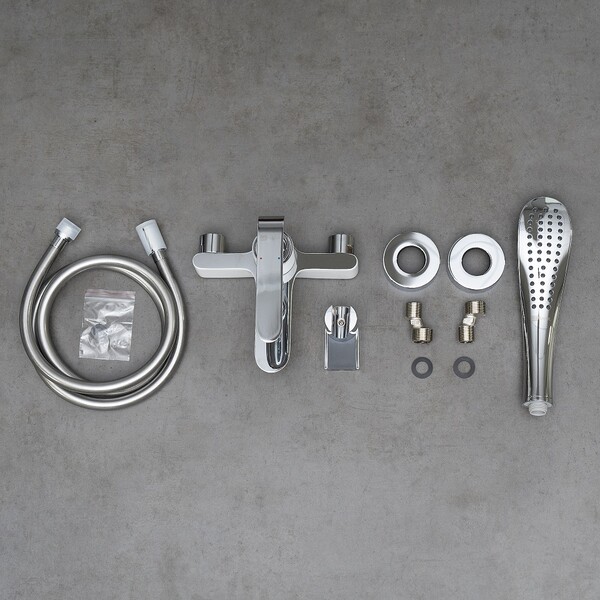 LM4934CW Melange Смеситель для ванны с коротким изливом, хром/белый LEMARK 