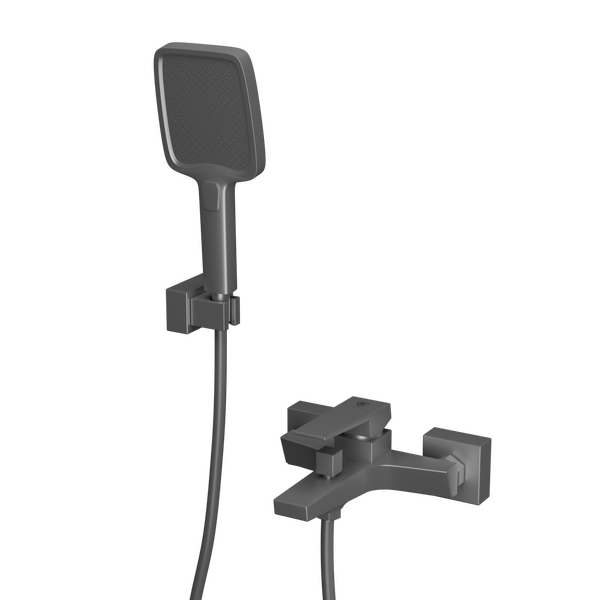 Смеситель для ванны с коротким изливом RUSH Thira (TR3635-44Grey) графит