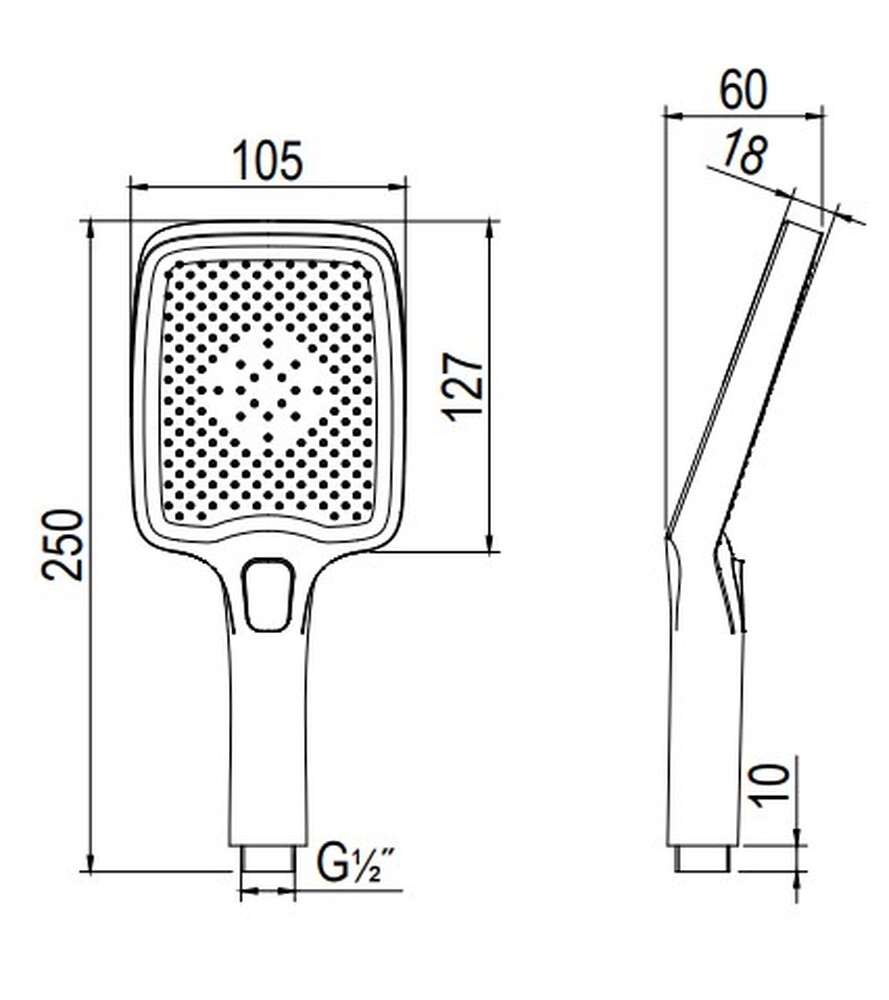 Встроенная душевая система RUSH Thira (TR3635-60Grey) графит