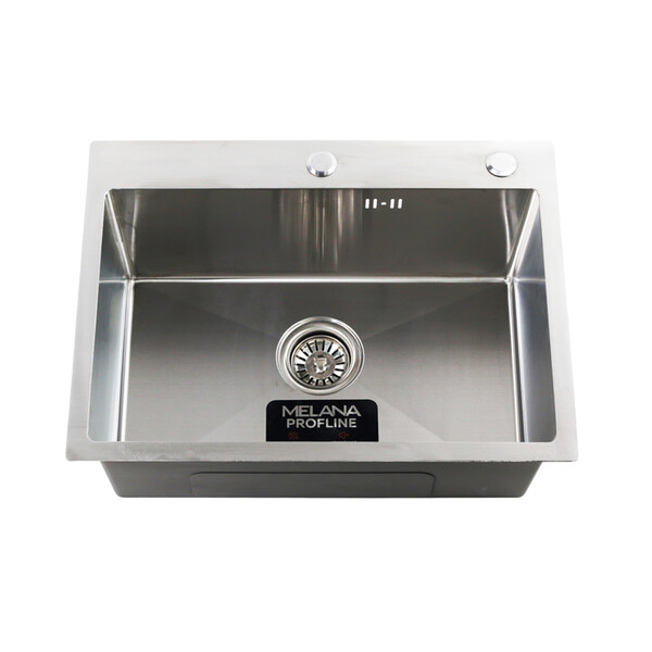 Мойка нерж врезная 600х450х220 т 3,0 САТИН D6045H 5 в 1(Смеситель, сифон, дозатор, коландер, крепеж) AISI 304 MLN