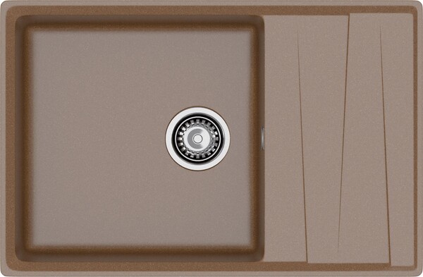 Мойка для кухни GranFest Композит LEVEL 760L чаша+крыло 450*440 (LV-760L терракот)