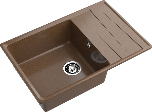 Мойка для кухни GranFest Композит LEVEL 760L чаша+крыло 450*440 (LV-760L терракот)