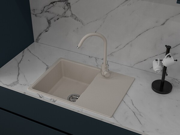 Мойка для кухни GranFest URBAN GF-URBAN 668L чаша+крыло (668L песочный)