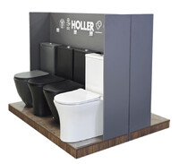 Стенд под унитазы HOLLER 1700*680*1370 темно-серый_Дуб Крафт Табачный (1 место)