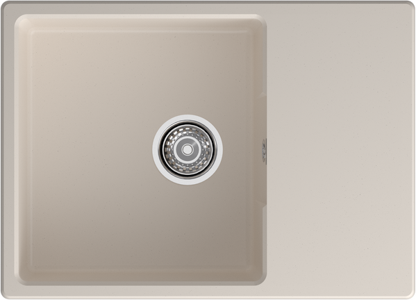 Мойка для кухни GranFest URBAN GF-URBAN 668L чаша+крыло (668L белый)