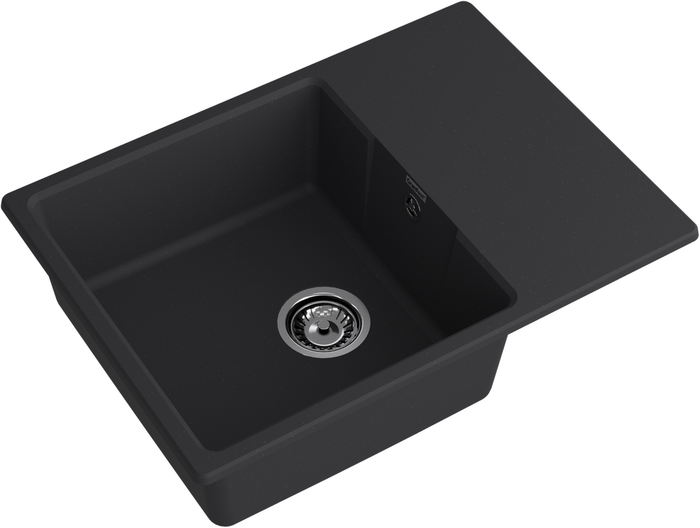 Мойка для кухни GranFest URBAN GF-URBAN 668L чаша+крыло (668L черный)