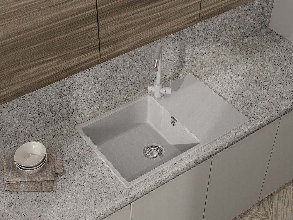 Мойка для кухни GranFest URBAN GF-URBAN 678L чаша+крыло (678L серый)