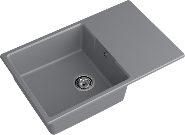 Мойка для кухни GranFest URBAN GF-URBAN 678L чаша+крыло (678L темно-серый)