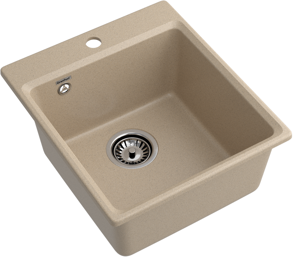 Мойка для кухни GranFest Композит LEVEL 420 чаша 370*370 (LV-420 песочный)