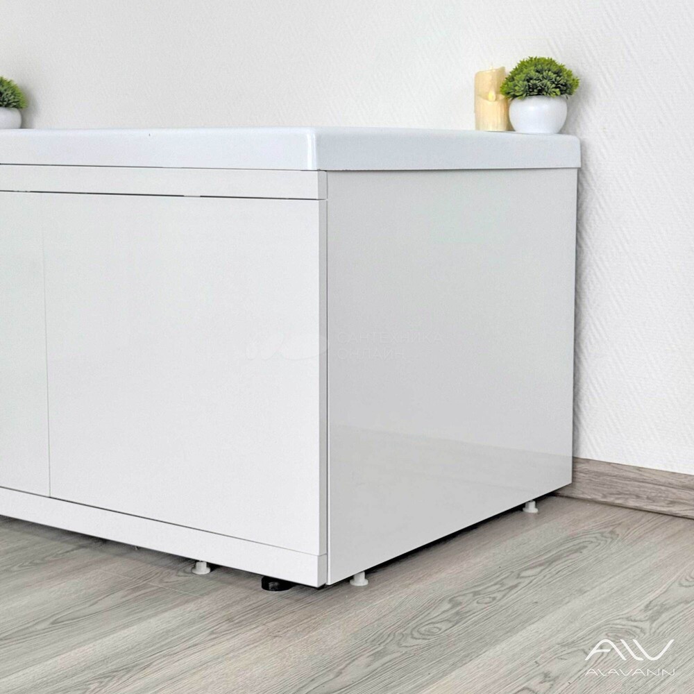 Экран под ванну МДФ торцевой 0,70 Rita/Slot Белый Alavann 