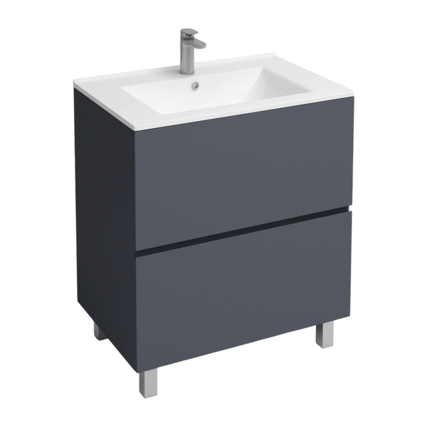 Подстолье Holler "Charm-70" (графит) 2 ящика под раковину "Holler E70" 705х800х450