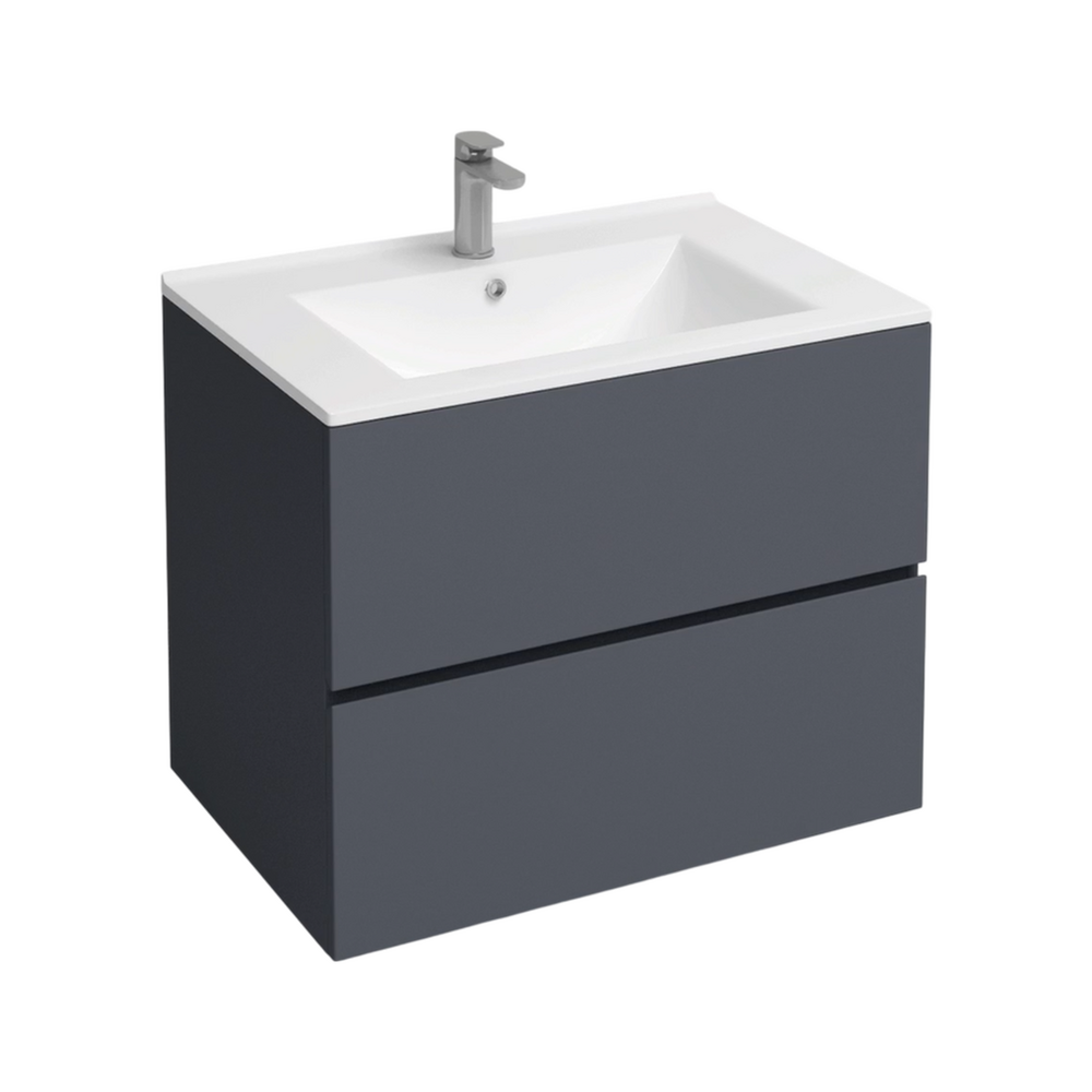 Подстолье подвесное Holler "Charm-70" (графит) 2 ящика под раковину "Holler E70" 705х600х450