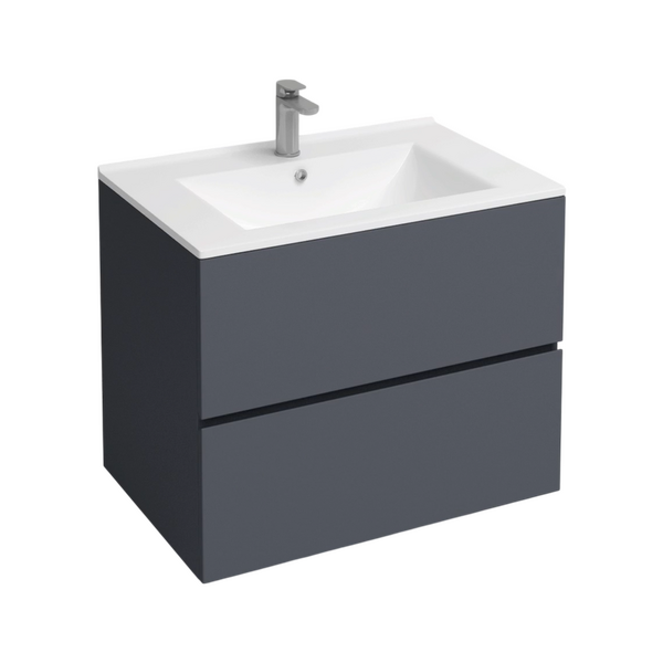 Подстолье подвесное Holler "Charm-70" (графит) 2 ящика под раковину "Holler E70" 705х600х450