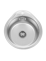 Мойка нерж врезная 450х390х170 т.0,8 (КАПЕЛЬКА) бол. сиф. (+ сифон) Китай