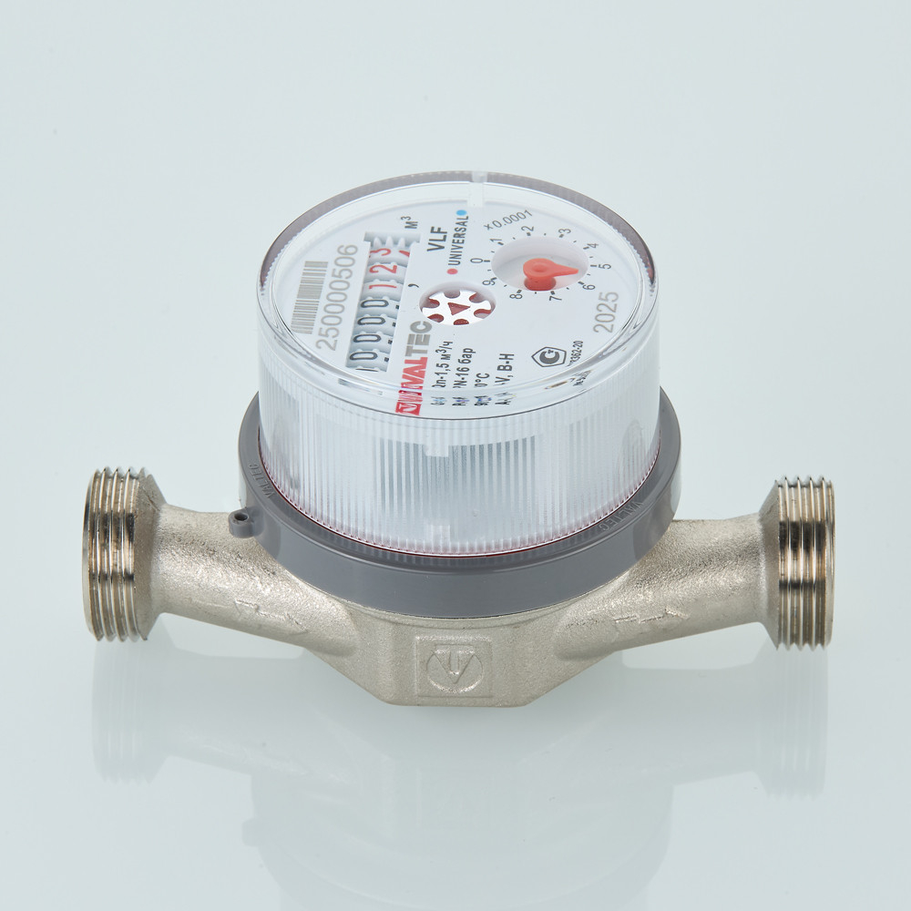 Водосчетчик унив., квартирный, БЕЗ СГОНОВ до +90^С, 1,5м3, 1/2", 110 мм VLF-15U-L.110