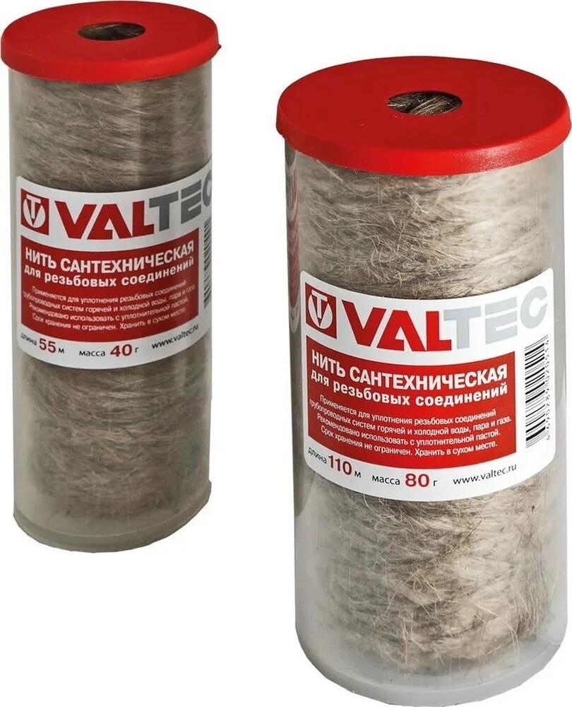 Нить сантехническая льняная VALTEC, для резьбовых соединений (55м) VT.FLAX.0.055VT.FLAX.0.055 