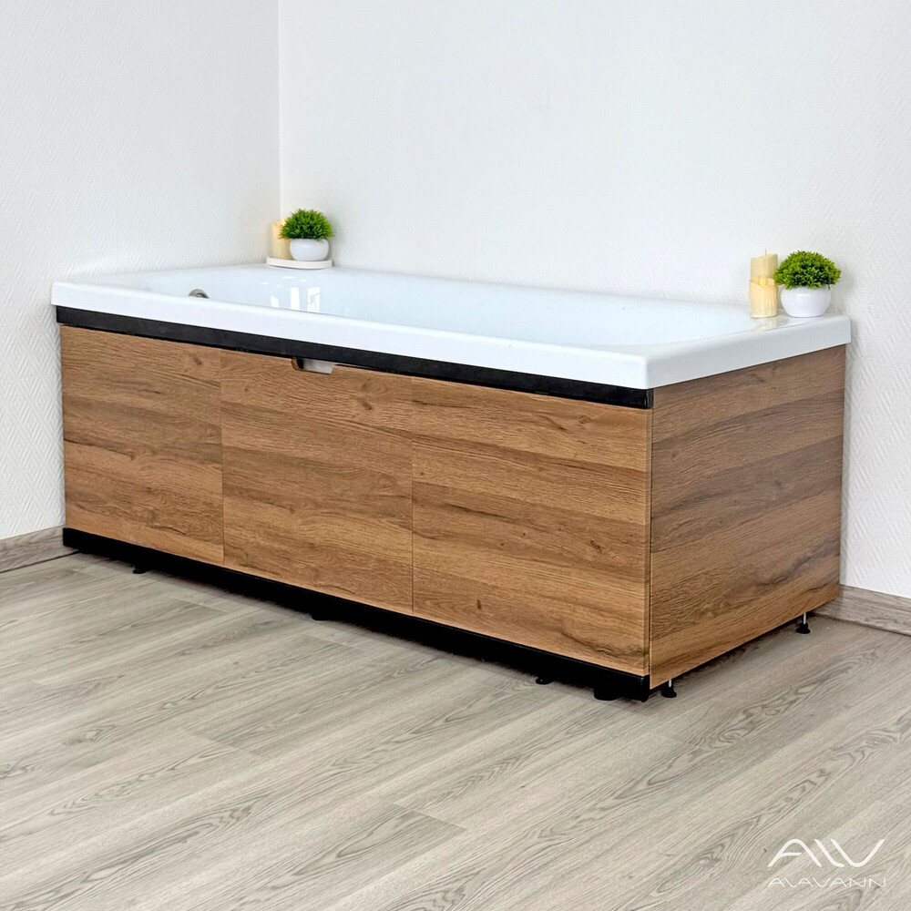 Экран под ванну 1,5м МДФ Rita Black Дуб Alavann