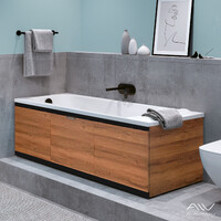 Экран под ванну 1,5м МДФ Rita Black Дуб Alavann