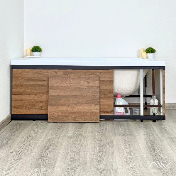 Экран под ванну 1,5м МДФ Rita Black Дуб Alavann