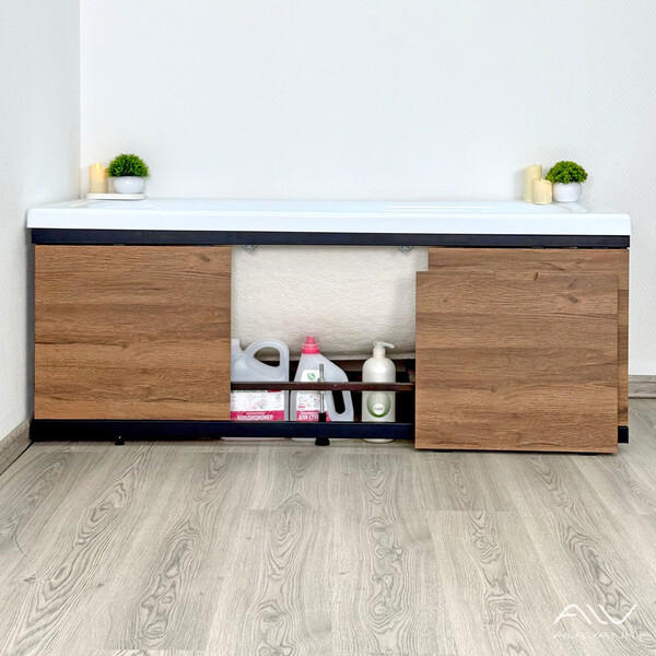 Экран под ванну 1,5м МДФ Rita Black Дуб Alavann