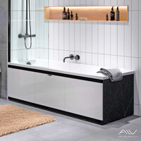 Экран под ванну 1,7 м МДФ Rita Black Белый Alavann