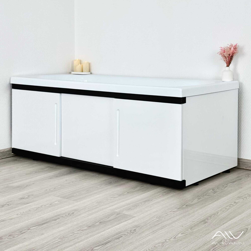 Экран под ванну 1,7м МДФ Alt Black Белый Alavann