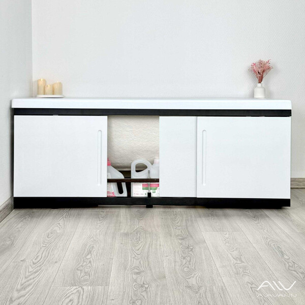 Экран под ванну 1,7м МДФ Alt Black Белый Alavann