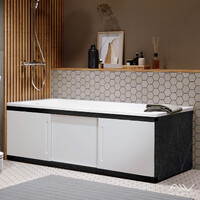 Экран под ванну 1,7м МДФ Alt Black Белый Alavann