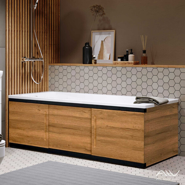 Экран под ванну 1,7м МДФ Alt Black Дуб Alavann