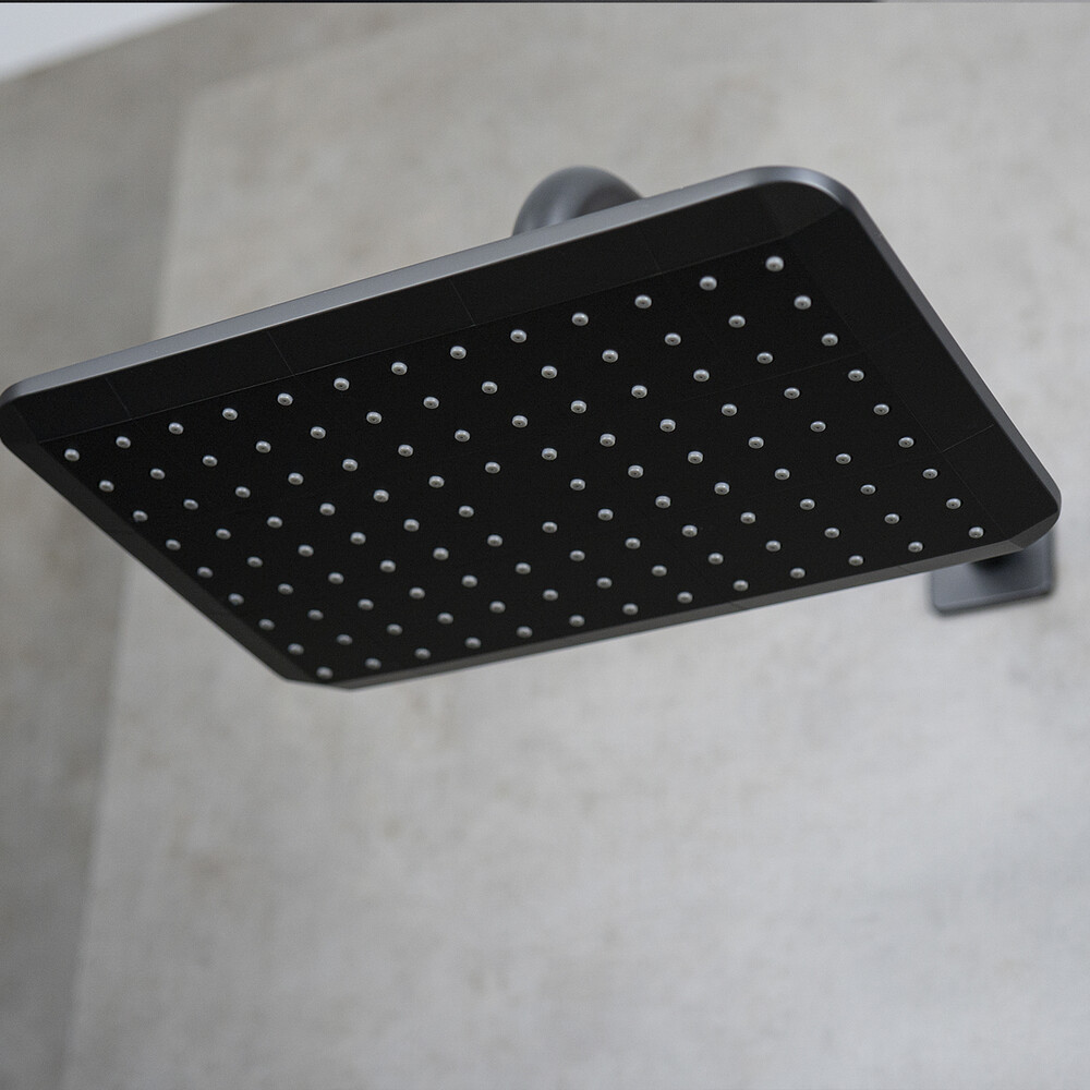 LM7242BL Ursus Смеситель термостатический для ванны и душа, встраиваемый, с доп. 1-ф. лейкой, черный LEMARK