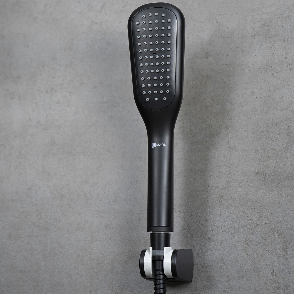 LM7242BL Ursus Смеситель термостатический для ванны и душа, встраиваемый, с доп. 1-ф. лейкой, черный LEMARK