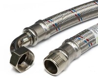 Подводка вода ЭЛКА ГИГАНТ d25, УГЛОВАЯ 1" г/ш,  60см.