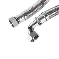 Подводка вода ЭЛКА ГИГАНТ d19, УГЛОВАЯ 1/2" г/г,  60см