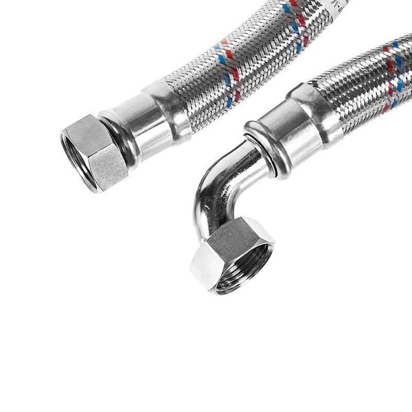 Подводка вода ЭЛКА ГИГАНТ d19, УГЛОВАЯ 1/2" г/г,  60см