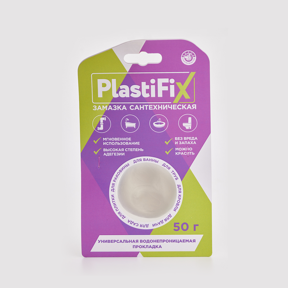 Сантехническая замазка PlastiFix ,банка 50 гр. 
