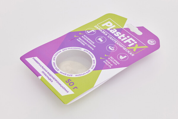 Сантехническая замазка PlastiFix ,банка 50 гр. 