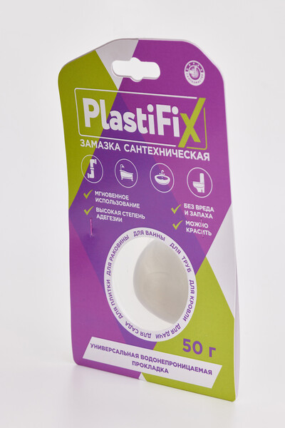Сантехническая замазка PlastiFix ,банка 50 гр. 