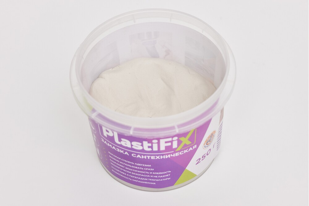 Сантехническая замазка PlastiFix ,банка 250 гр.  НОВИНКА!!!