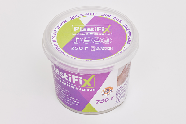 Сантехническая замазка PlastiFix ,банка 250 гр.  НОВИНКА!!!