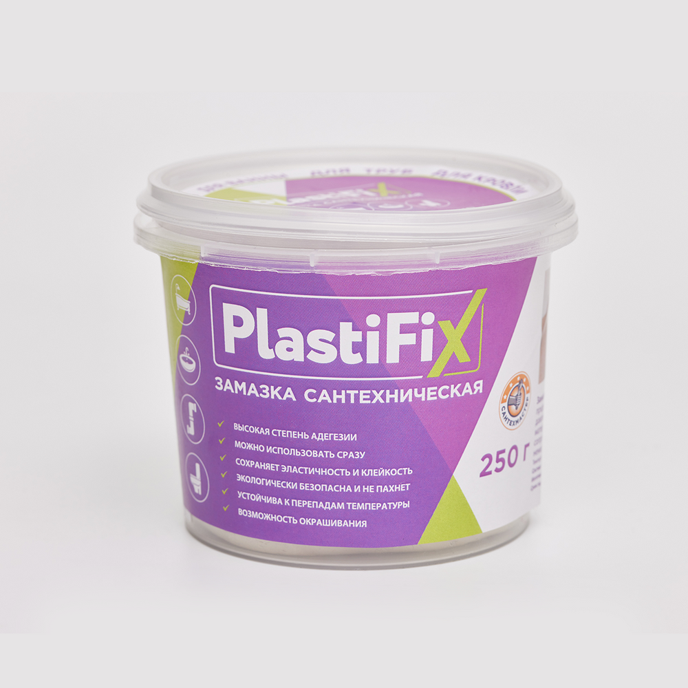 Сантехническая замазка PlastiFix ,банка 250 гр.  НОВИНКА!!!